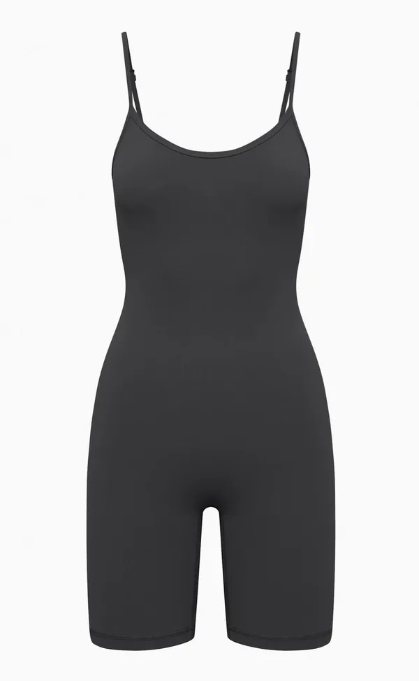 Aritzia TNA Romper Gloss Rhythm 7" Black - Image 4