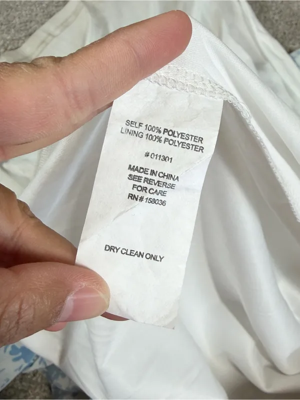 NWT Birdy Grey Women’s Grace Chiffon Maxi Dress with Slit Blue Dreamy Ditsy XXL - Image 10