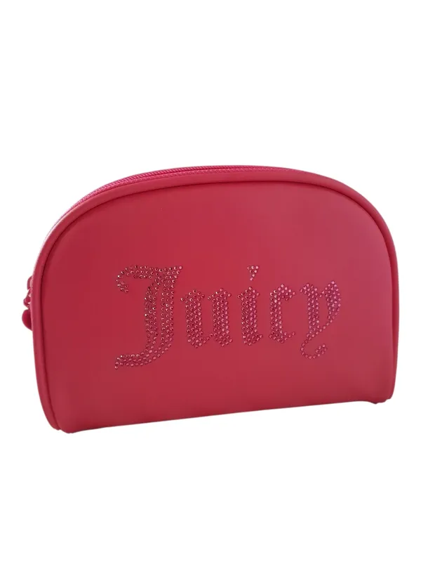 Juicy Couture Hot Pink Rhinestone Dome Makeup Bag - Image 10