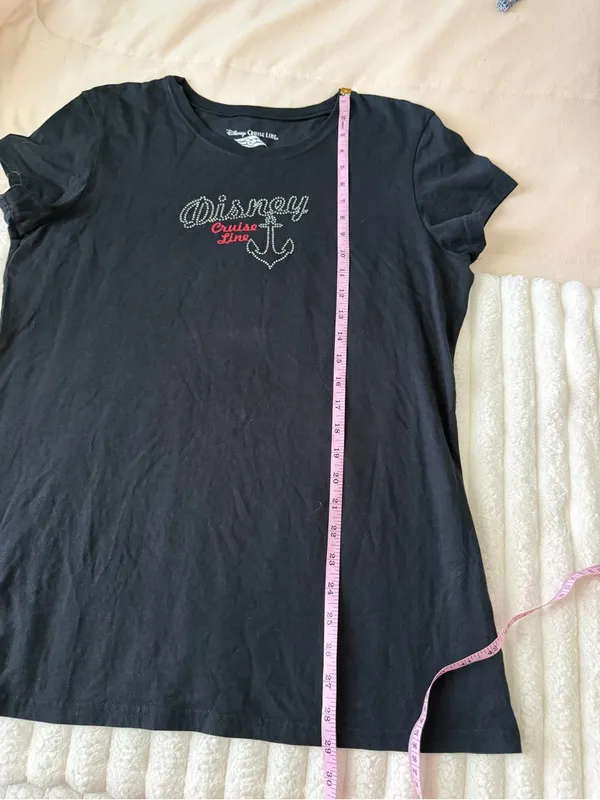 Disney Black Short-Sleeve Cruise Line Tee with Rhinestone Anchor - Image 6