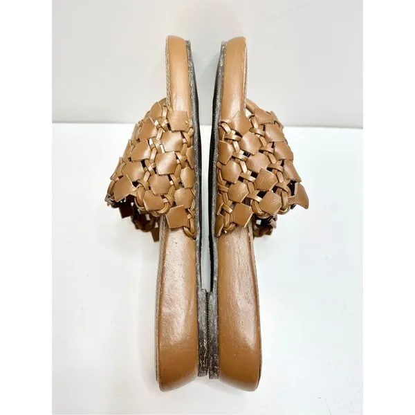 ALI MACGRAW Sandals Womens Size 8 Leather Wren Woven Slip On Shoes‎ - Image 9