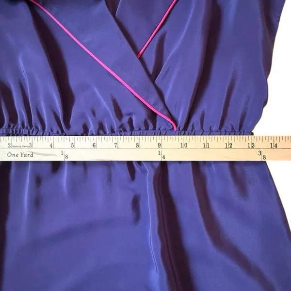 Amanda Uprichard Silk Faux Wrap Knee Length Dress Size Medium - Image 9