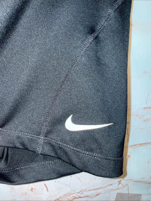 Nike Pro Black Bike Shorts with Pink Waistband Dri fit extra large spandex - Image 2