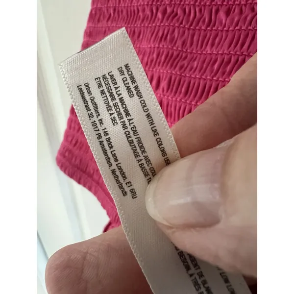New Free People “‎ Right On Time” Cami Shirt Fuschia Pink Size L - Image 8