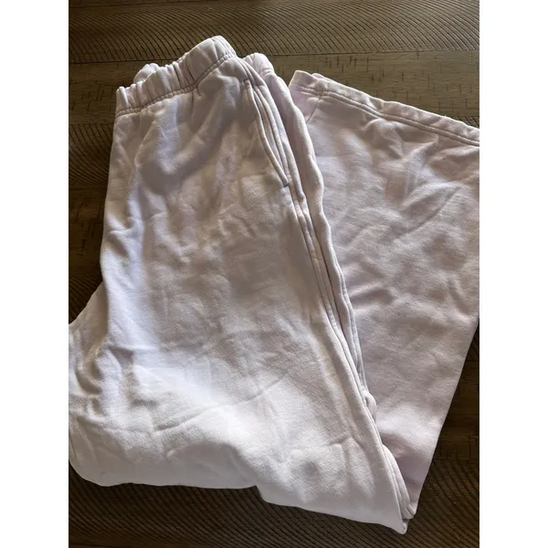 Good American Candy Pink Wide Leg Sweatpants‎ Size L - Image 5