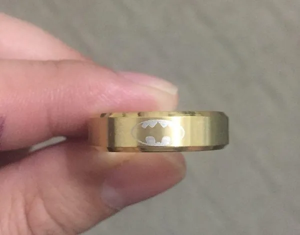 6mm Gold Batman Ring - Image 4