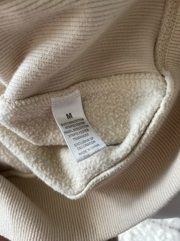 Beige Pacsun zip up hoodie with pockets and hood. Size M. - Image 6