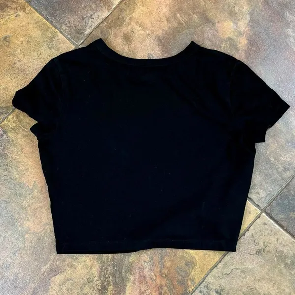 Wild Fable Black Short Shirt T-shirt Medium - Image 10