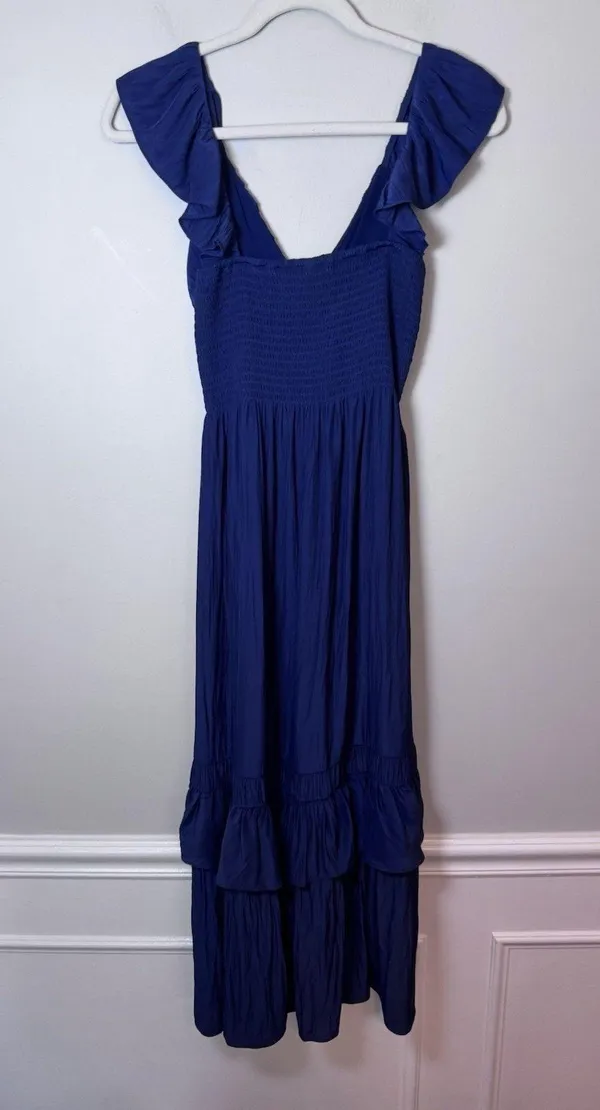 Ramy Brook Nelly Dress Midi MSRP $495 Size XXS Navy Blue Flowy Cocktail NWT - Image 3