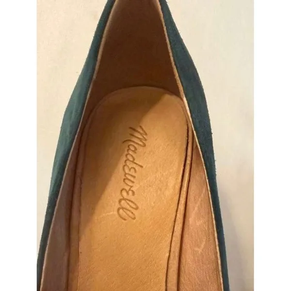 Madewell The Mira‎ Suede Point Toe 4" Heels in Green Size 10 - Image 3