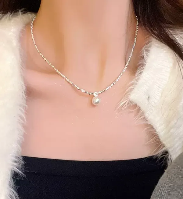 925 silver Pearl Necklace - Image 2