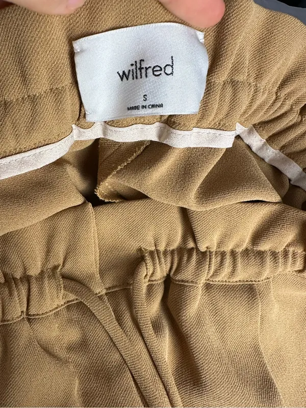NEW Aritzia Wilfred Kari Paperbag Pants Mustard Yellow Relaxed Fit Size S chic - Image 8