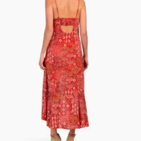 Anthropologie Abel the Label‎ Women’s Lola Red Hi-Low Maxi Dress Size XS - Image 3