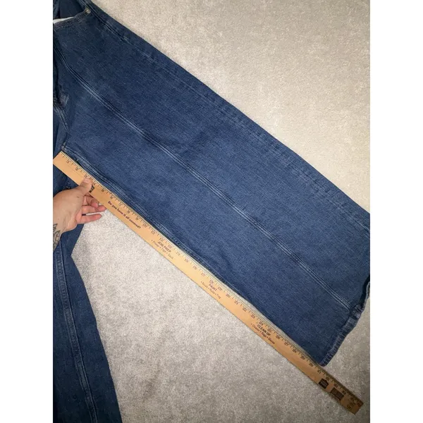 the drop frida jeans medium indigio‎ extra wide leg jeans size 29 - Image 8