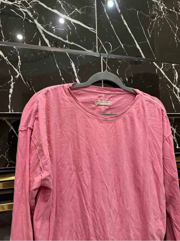 Free People We the Free Pink Tshirt Top 100% Cotton - Image 5