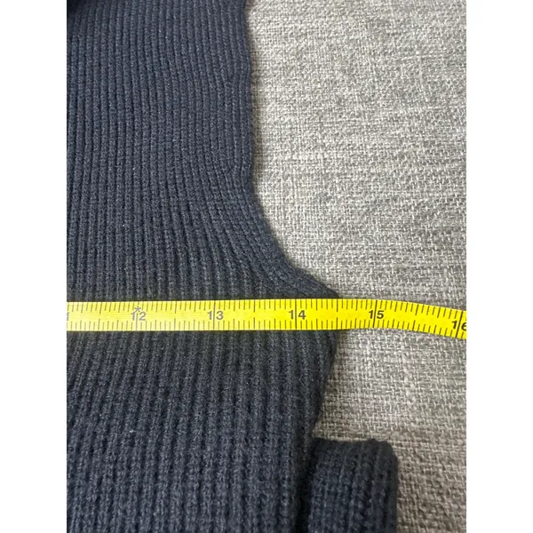 PrettyGarden Black Ribbed Knit Mock Neck Sleeveless Bodycon Midi Dress Medium - Image 5