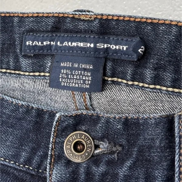 Ralph Lauren Sport Jeans Size 29 Dark Blue Denim Bootcut Y2K Low Rise 30X31 - Image 5