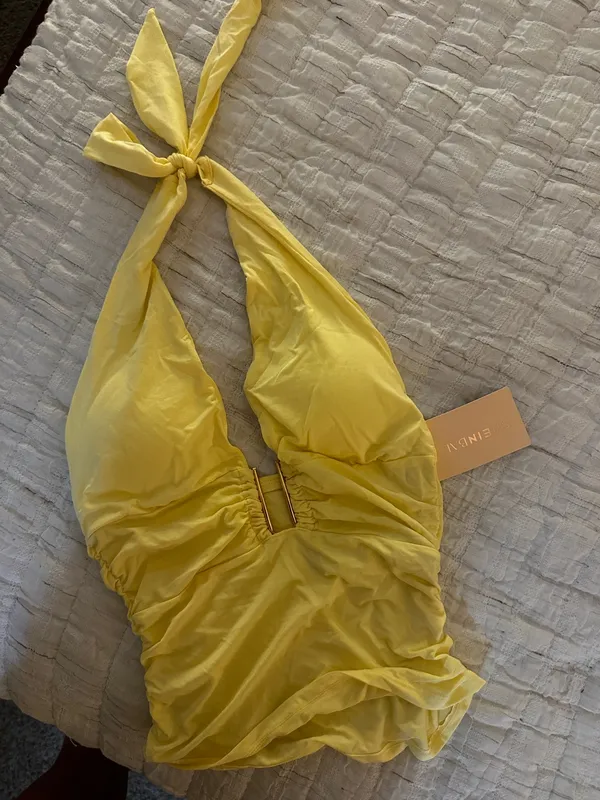 SheIn yellow halter tank - Image 2