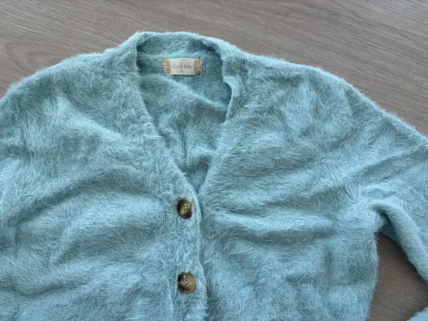 Altar'd State Cropped Baby Blue Sweater - Image 3
