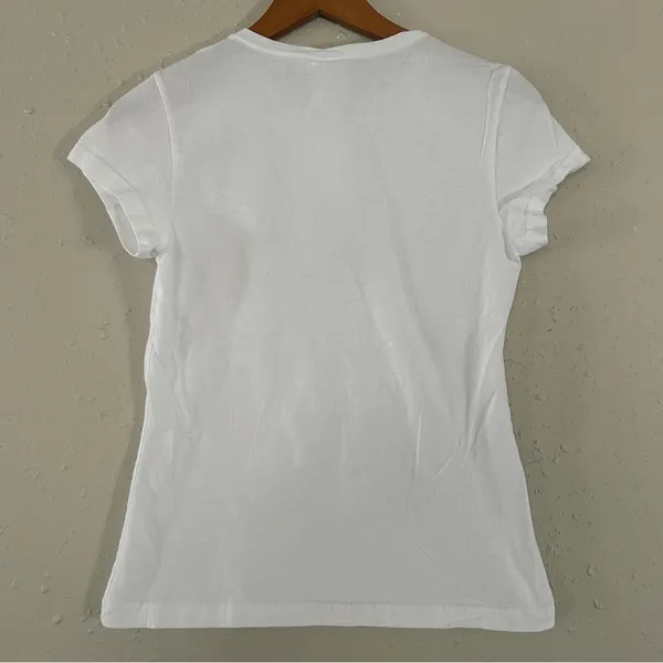 🦋 Disney White Minnie Mouse Sequin Short Sleeve T-Shirt Youth Large Size Medium - Image 5