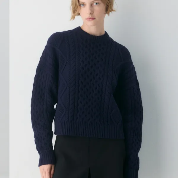 Aritzia - Heritage Knit Merino Wool Crew Hi-Hip Sweater - Image 4