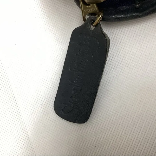 Diane Von Furstenberg Vintage Navy leather Purse - Image 12