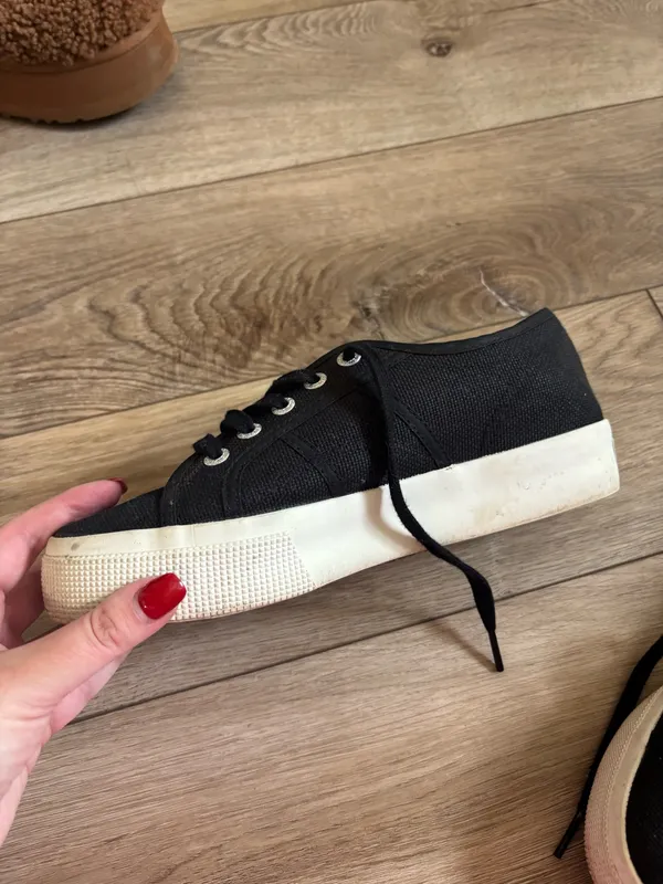 Superga Sneakers Black Classic Canvas - Image 3