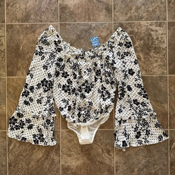 Free People One On One Date Bodysuit Tea Combo Size Small - Image 3