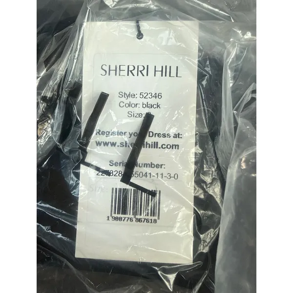 Sherri Hill 52346 Black Criss Cross Open Back Scuba Jumpsuit NWT Size 8 - Image 4