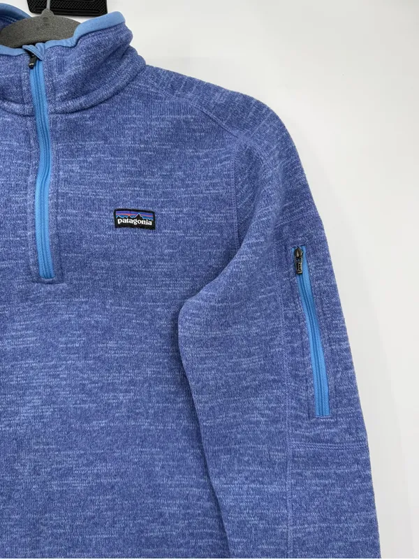 Patagonia Better Sweater 1/4 Zip Fleece Women M Hawthorne Blue 25616 - Image 5