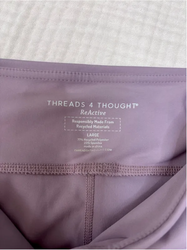Women's Threads 4 Thought ReActive Leggings Size L Purple - Image 3