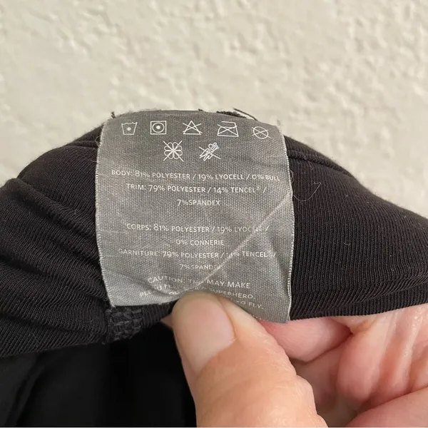 Nobull Performance Hoodie Women’s L Charcoal‎ Grey Drawstring Fleece Lined - Image 7