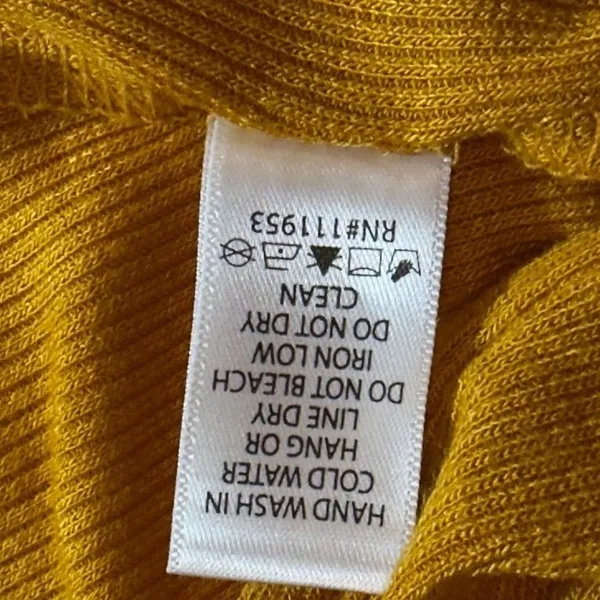 Active USA Mustard Yellow Ribbed Knit Duster Cardigan J10202 Mens Medium - Image 7