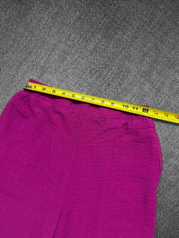 Sincerely Jules Magenta Pull On Wide Leg Pants Size Medium Pink - Image 5