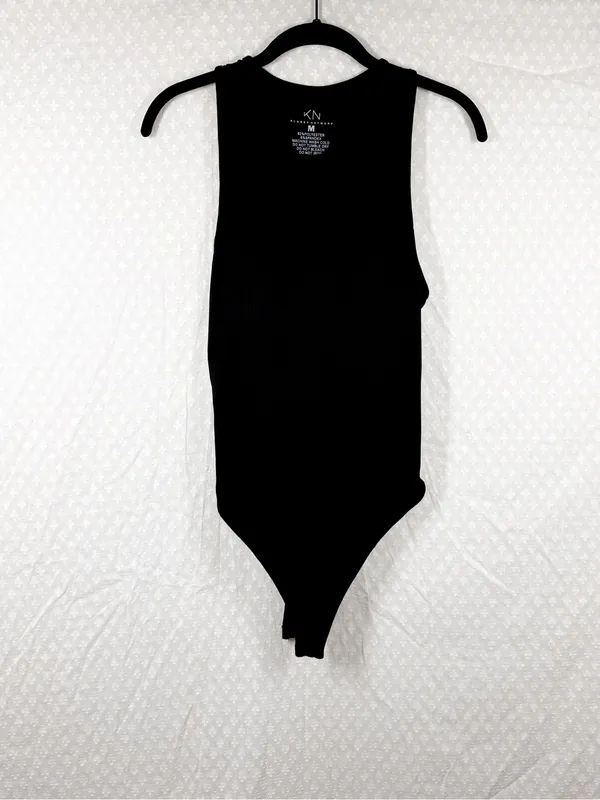 Klassy Network Black‎ Ribbed Sleeveless Bodysuit - Image 2
