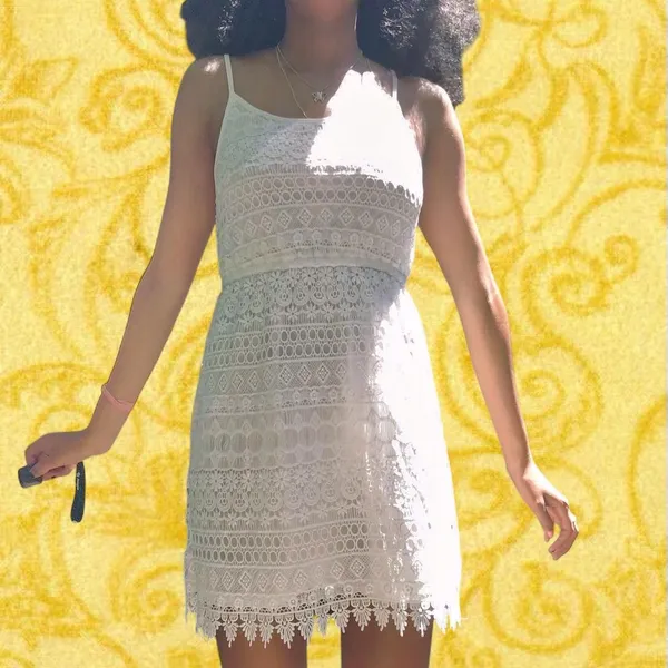 H&M White lace dress - Image 2