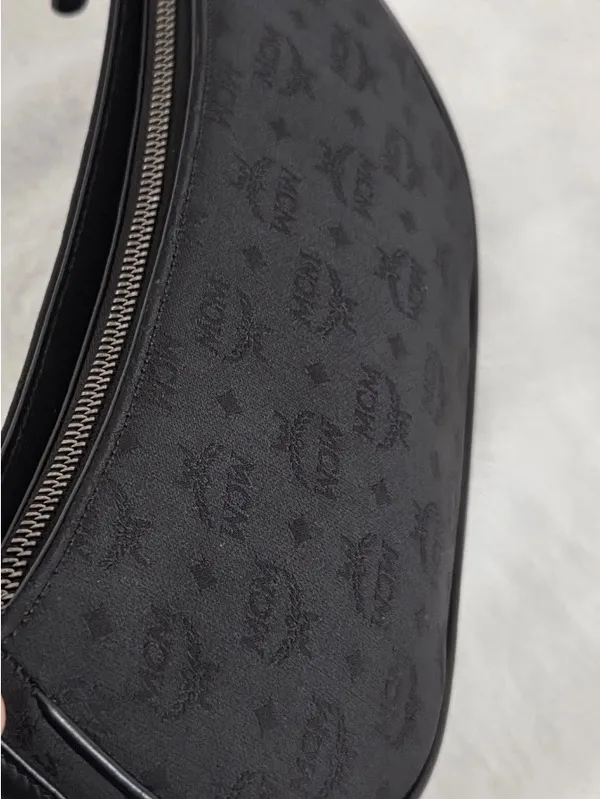 MCM Vintage Black Visetos Hobo Shoulder - Image 5