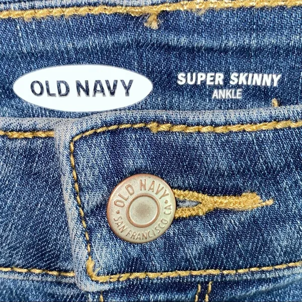 NWT Old Navy‎ Super Skinny Ankle Jeans Size 2 Dark Wash Stretch Denim - Image 3