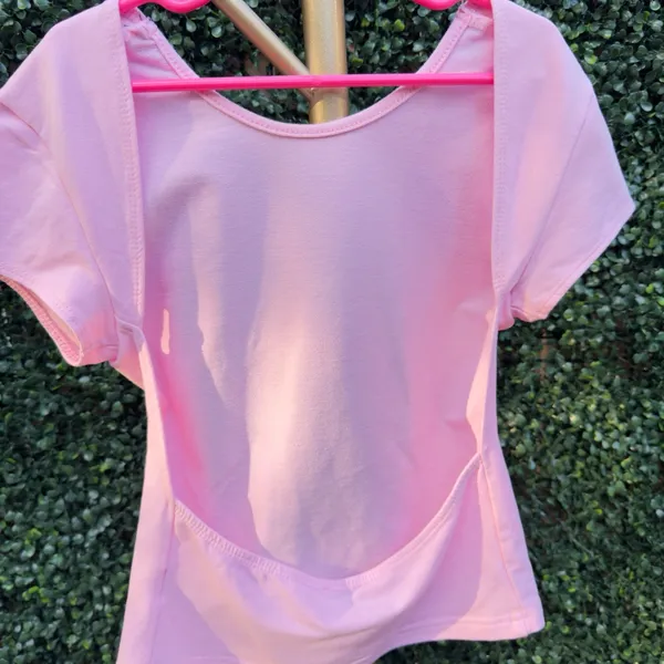 Edikted Light Pink Bambi Open-Back T-Shirt Small - Image 6