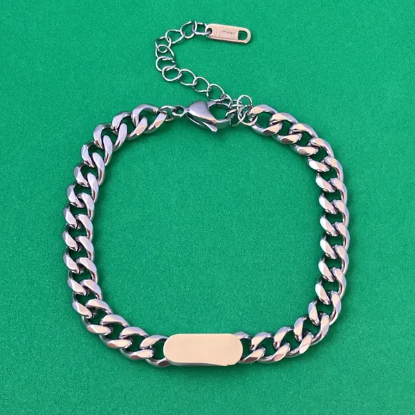 Titanium Steel Link Chain Bracelet for Men Women,Punk Hip Hop Bracelet - Image 7