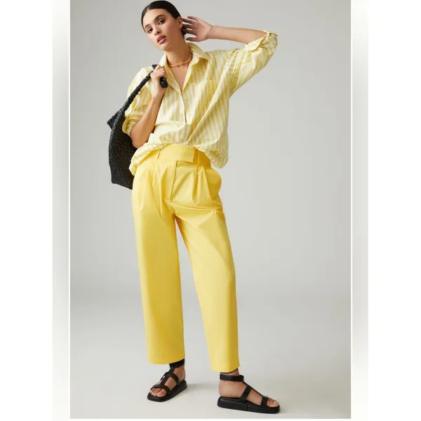 Anthropologie Exquise Barrel-Leg Chino Pants - Image 2