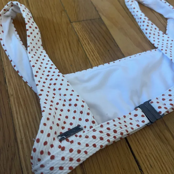 Billabong white red polka dot bikini swim suit set - Image 4