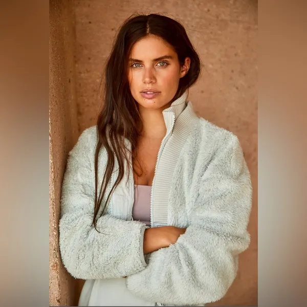 Free People Movement Gear Up Sherpa‎ Jacket in Natural Size Extra Small - Image 8