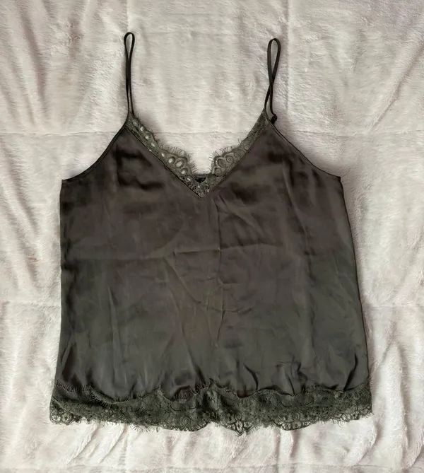 Satin Lace Tank Top - Image 2