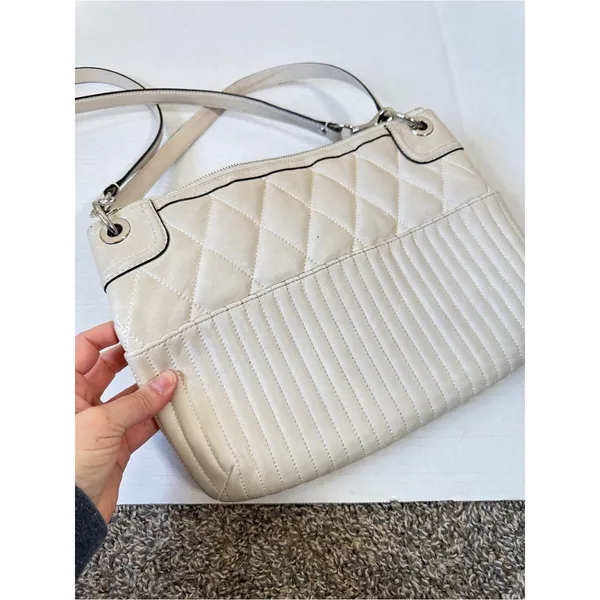 Coach Poppy Vintage Y2K Cream Quilted Shoulder Bag Handbag Purse Leather - Image 10