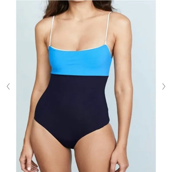 Tavik Scarlett Colorblock One-Piece Swimsuit Blue UPF50 Small - Image 2