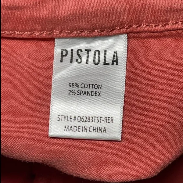 PISTOLA Red Rock Exposed Button Fly High-waist Straight Leg Pants Size 32 Ankle - Image 5