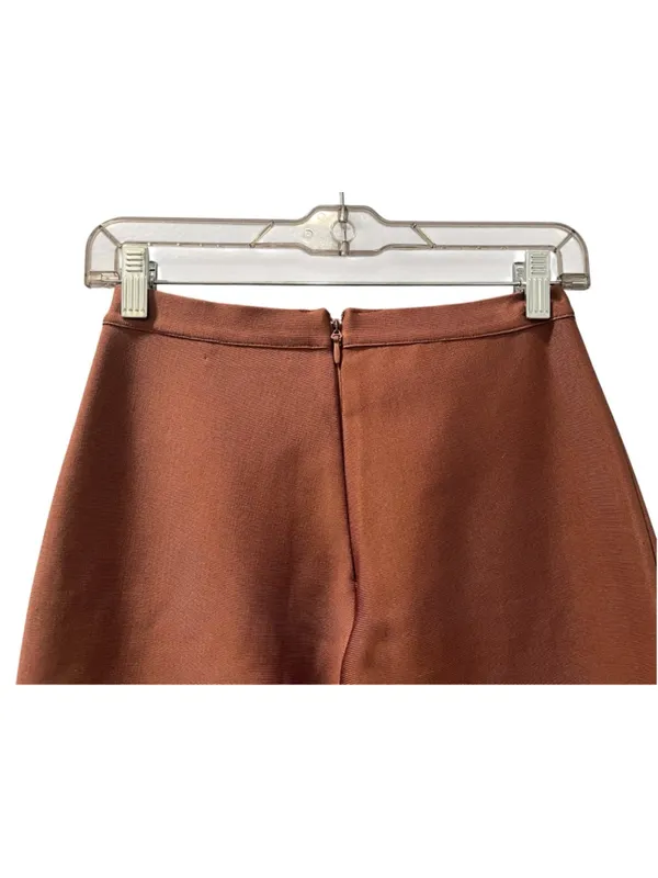 House of CB Tan Thick Knit High Rise Pintuck Flare Dress Pants Size Medium - Image 6