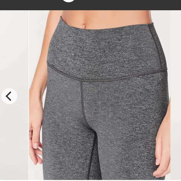 Lululemon Wunder Under Crop (Hi-Rise) *Luxtreme 21" Heathered Black - Image 4