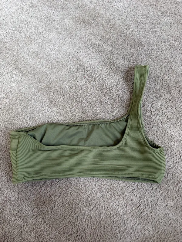 Garage Green One Shoulder Bikini Top Size Small - Image 3
